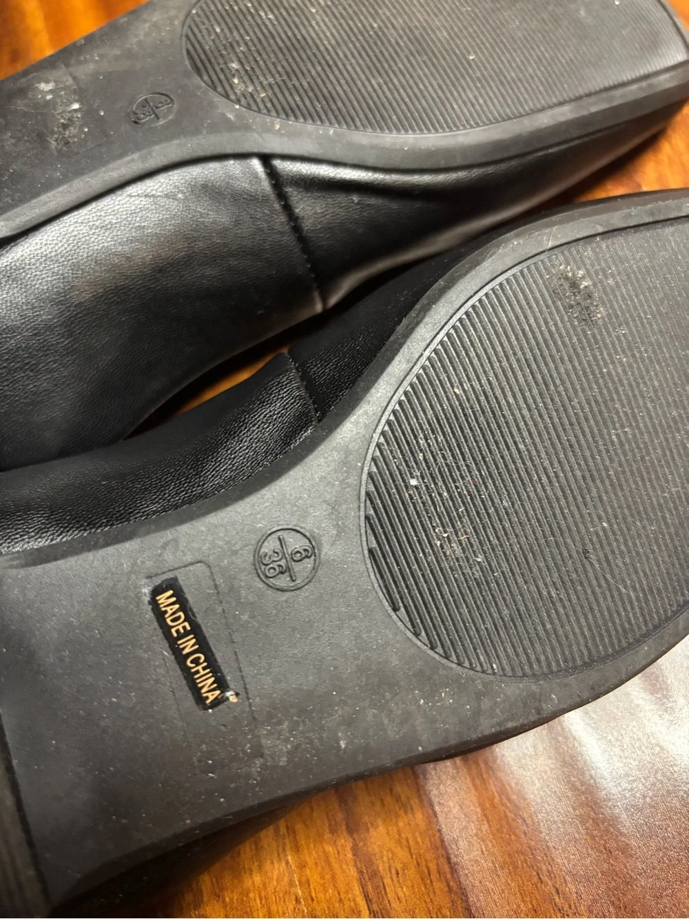 BAMBOO Black Flat Slip ons